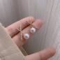 Preview: 360Home Silber pin Perle luftige Vintage Ohrringe E2284 gold